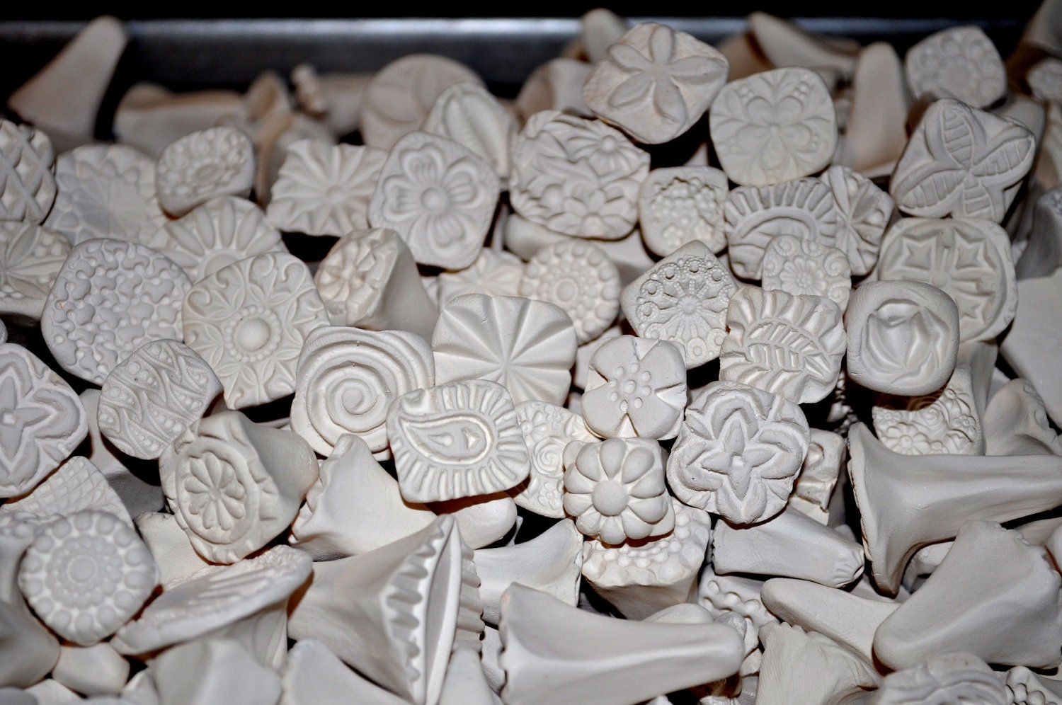 Handmade Clay stamps for pottery, polymer, PMC, fondant and more.... Clay Tools, Pottery Texture Tool, Stamps for DIY and all of your crafts