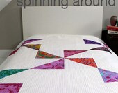 Pinwheel Spinning Around, a PDF modern quilt pattern, by Heather Jones