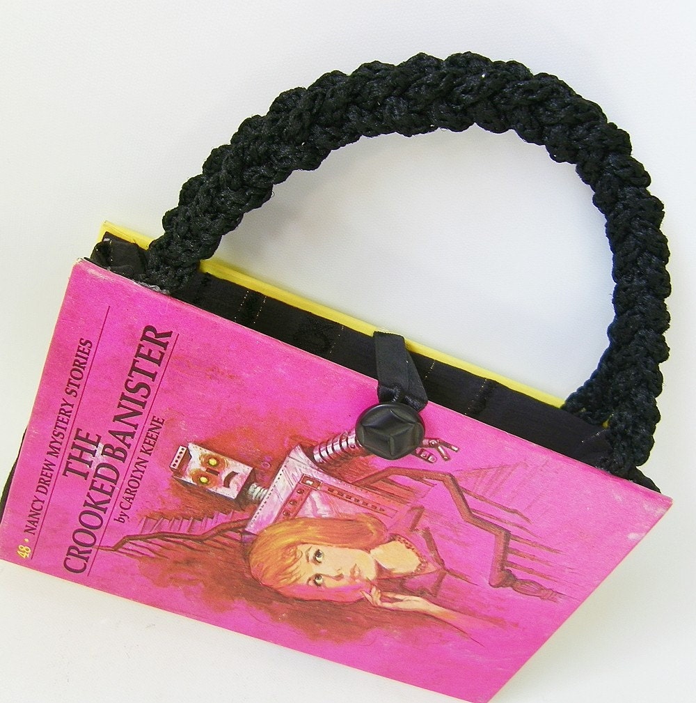 Handmade Nancy Drew Book Handbag Purse Crooked Banister