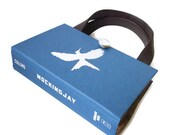 Book Purse Hunger Games Mockingjay Book Handbag Blue Designer handbag Bookpurse