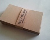 100 DIY Brown Kraft Business Card Blanks for stamping