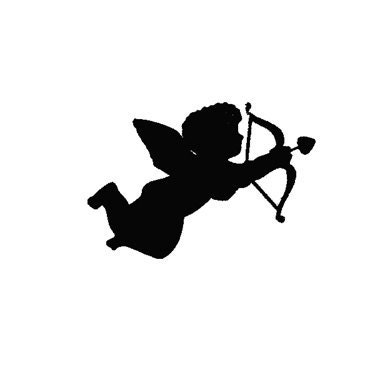 Cupid valentines day rubber stamp