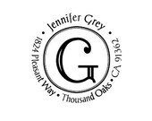 initial monogram return address custom rubber stamp