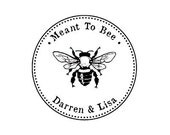 Meant to bee custom quote custom wedding rubber stamp
