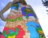 Teenage Mutant Ninja Turtles Dress OOAK Upcycled Sundress M L XL Plus Size