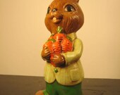 large kitschy cute ceramic bunny rabbit