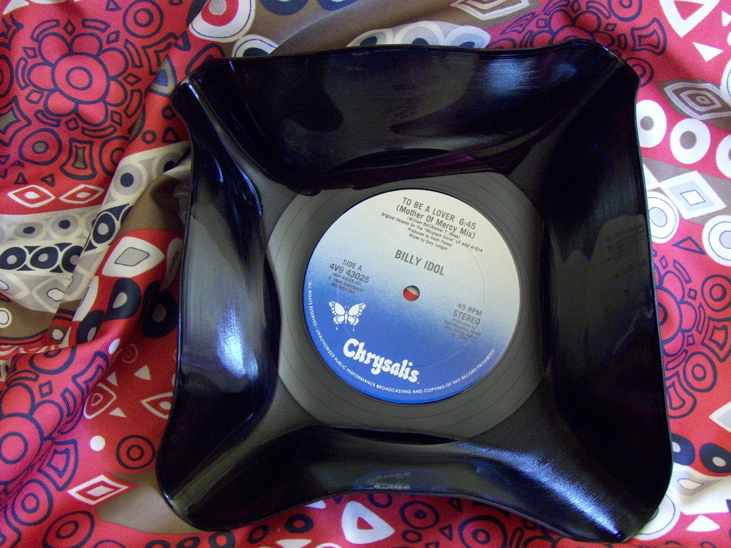 Vinyl Record Album Bowl BILLY IDOL Recycled