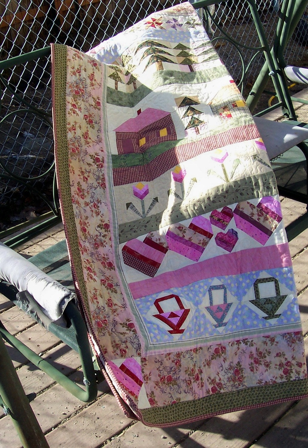 Row by Row Country Sampler Patchwork Quilt