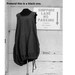 black linen lagenlook layering husk tunic / dress - plus size 2