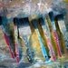 Artists paintbrushes on scratched board - red blue yellow brushes Fine Art Photography Photograph print wall decor 10x8 11x14 20x30 20x16