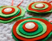 Three Funky Felt Christmas Ornaments-Set 2