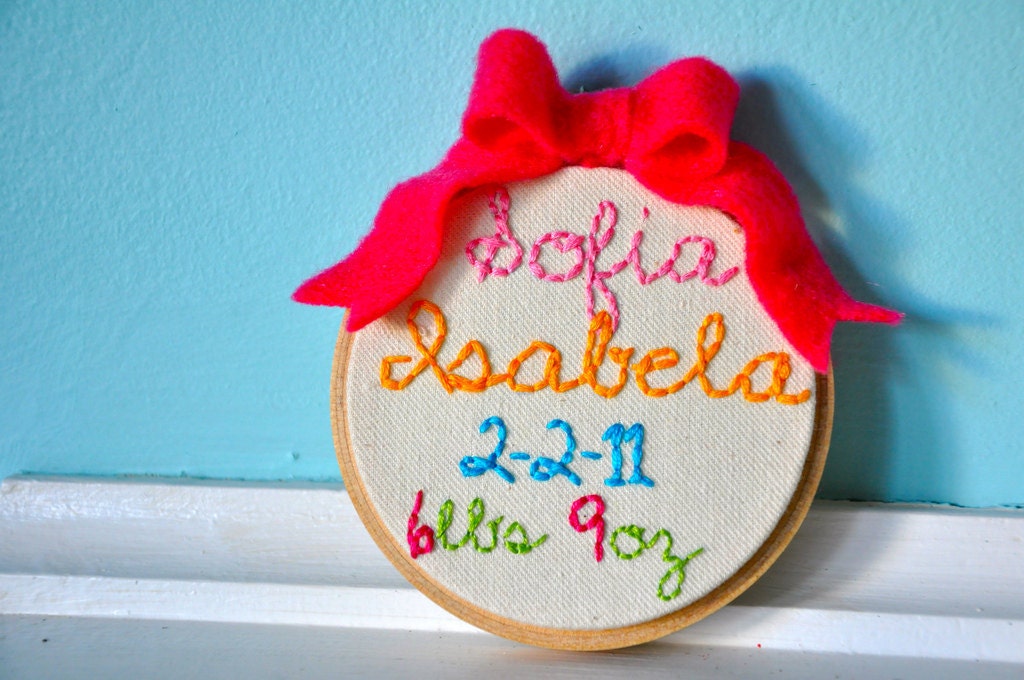 a little something-birth announcement hoop
