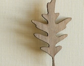Walnut Brooch - Oak Leaf