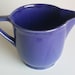 Vintage cornflower blue art deco ceramic pitcher