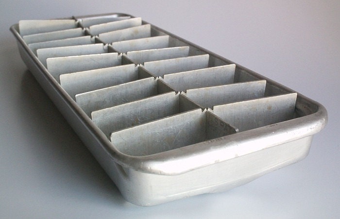 Vintage aluminum ice cube tray