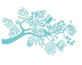 Sitting Still (light blue print)