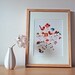 Watercolor Illustration of two love birds titled "Little Sparrows (rainbow edition)"