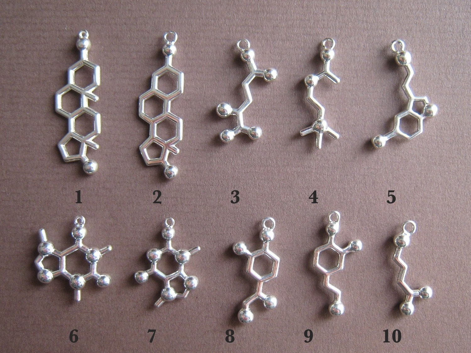 molecule earrings - pick your own pair