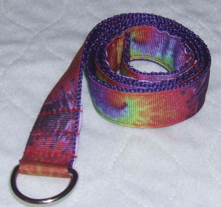 Boys Girls Toddlers Color Splash Tye Dye D-ring Ribbon Belt Size 2 3 4 5 6 7 8