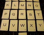 Vintage Set of 26 Full Alphabet Letter Game Cards Smaller Size