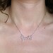 Geek necklace (sterling silver wire word necklace)