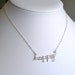 happy necklace (sterling silver wire word necklace)