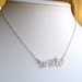 write necklace (sterling silver wire word)