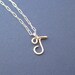 small letter J necklace (sterling silver wire letter)