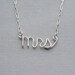 mrs necklace - sterling silver wire