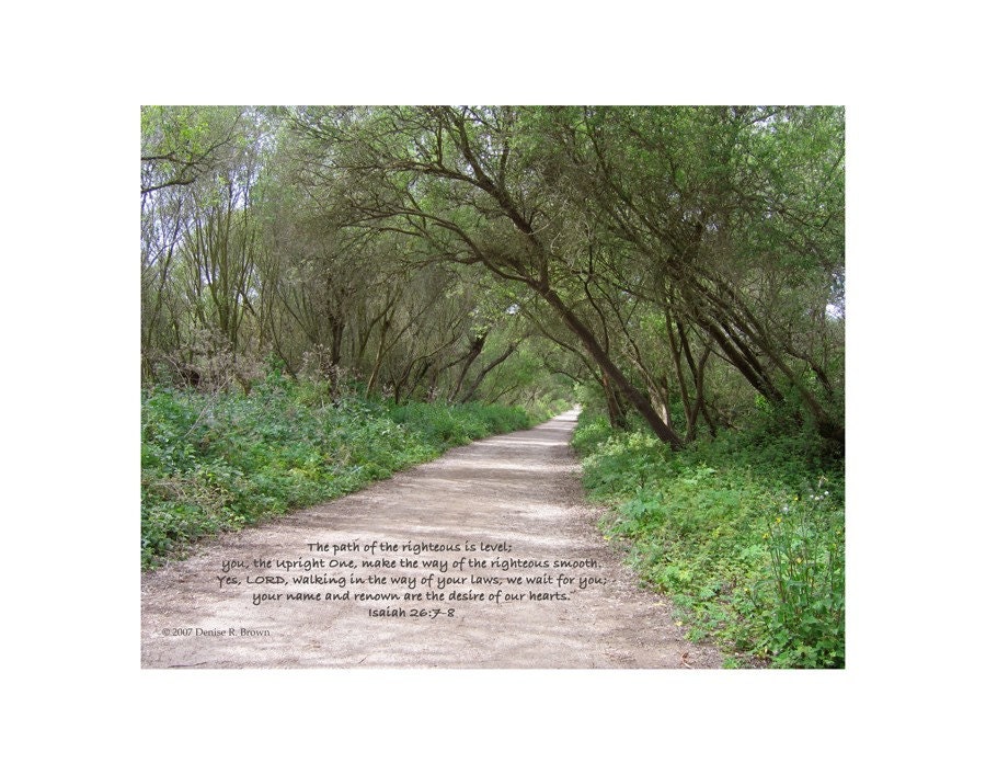 Path to Oso Flaco Lake (Isaiah 26:7-8), Original Photography Print 10x8