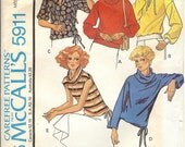 Vintage Sewing Pattern 1978 Set of Tops McCalls 5911