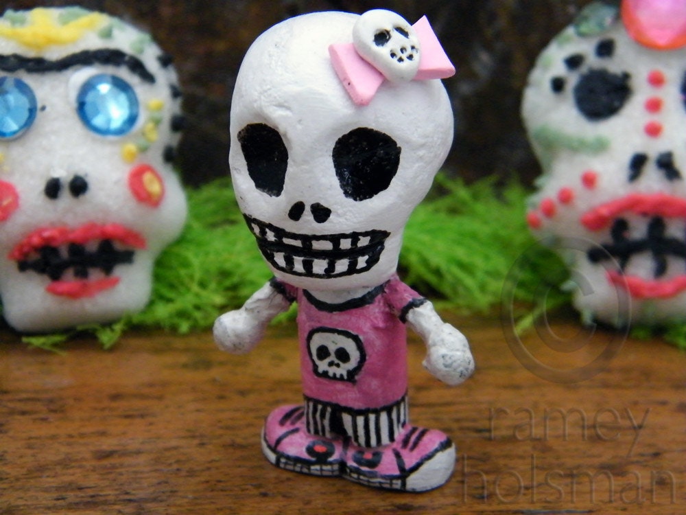 Dia de los Muertos PINKY SKELEDARO xx SKELETON Art Doll