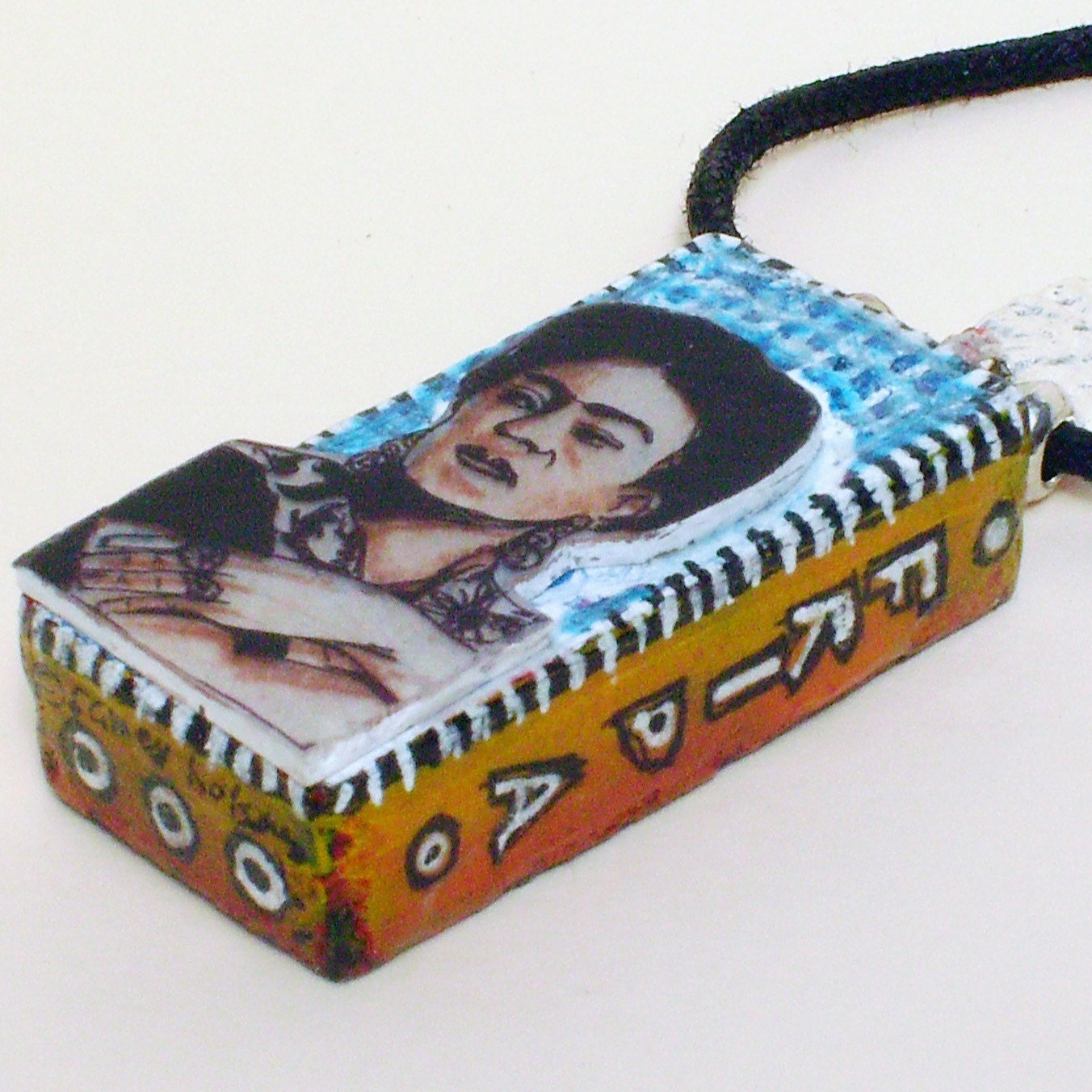 Viva Frida -- Original Art Necklace