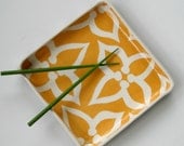 Ceramic serving tray, goldenrod--- made to order