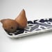 Ceramic serving tray, Navy blue and aqua-made to order