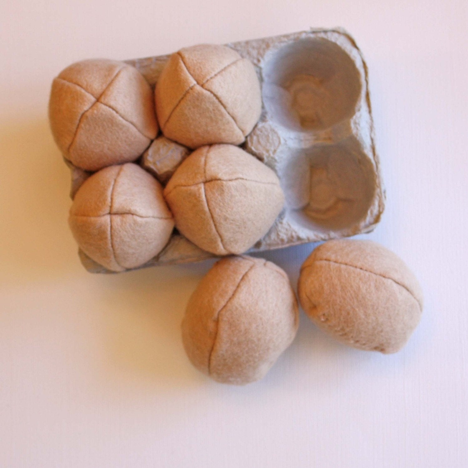 Felt Food Brown Eggs