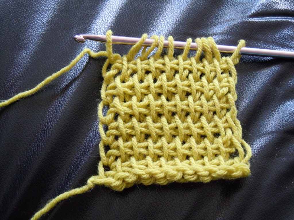 Tunisian Simple Stitch Crochet Scarf Pattern PDF