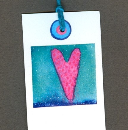 Pink Heart Tags