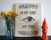 Quote on Canvas "Beauty is in The Eye of The Beholder" Quote Art / Prints on Canvas