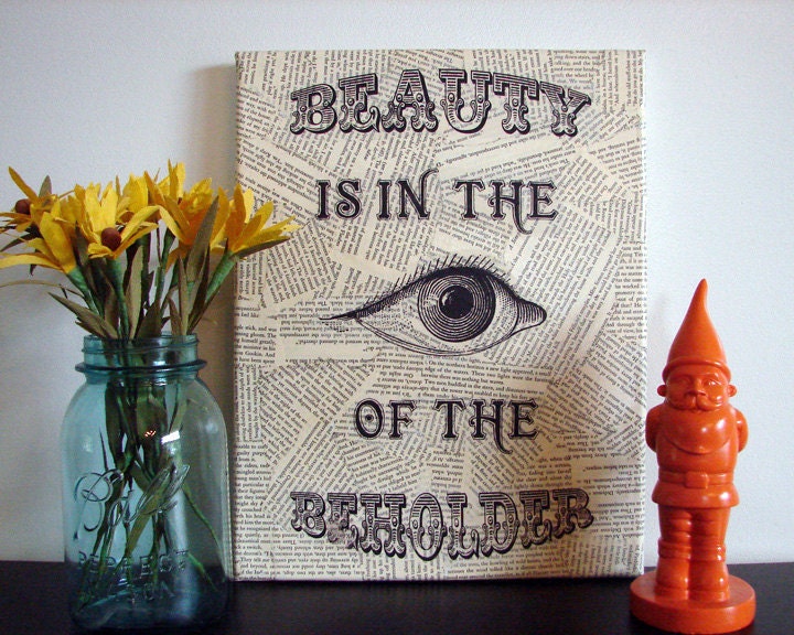Quote on Canvas "Beauty is in The Eye of The Beholder" Quote Art / Prints on Canvas