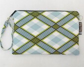 Kindle 3 Bag / Nook Color Case / Kindle Fire Cover / Kindle 4 / SMALL Padded eReader case / fits WITHOUT a cover -Argyle Fabric