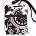 Kindle Nook eReader Bag - Sleeve Case Purse - Sling TRAVEL BAG with Front Pocket - WASHABLE - by Borsa Bella -- Black and White Echo Fabric