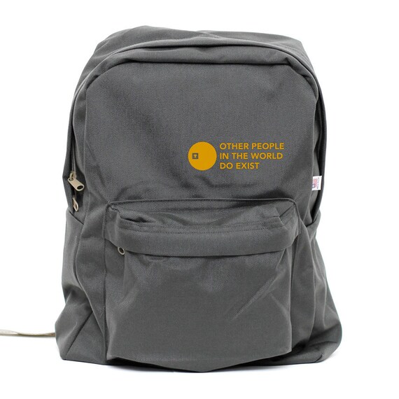 Backpack - Other People Exist - Classic School Backpack - Gray