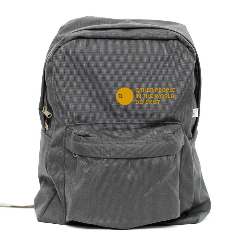 Backpack - Other People Exist - Classic School Backpack - Gray