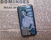 Altered Domino Pendant Keychain - Kind of a Big Deal - Fun and Funky Recycled Goodness
