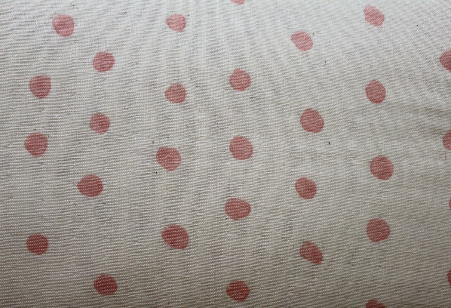 Nani Iro Japanese Fabric Pocho - coral pink on cream