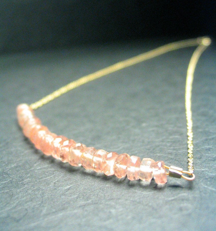 Oregon Sunstone 14k Gold Fill Necklace 16.5 inches