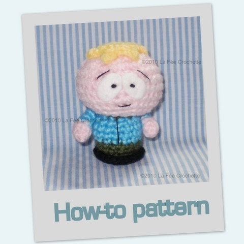 Amigurumi Butters Scotch dolls South Park crochet pdf pattern