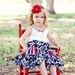Firecracker Princess Size Newborn  to 4T Custom Dress 4th July