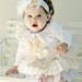 Headband Veil White Ivory Baby Mix Silk and Pearl Decades The Beulah